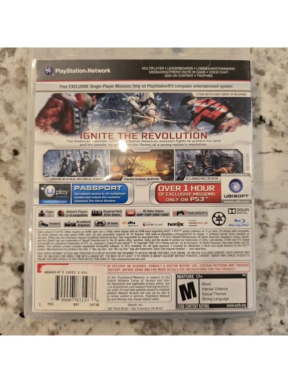 Assassins Creed 3 (PlayStation 3 PS3) COMPLETE CIB